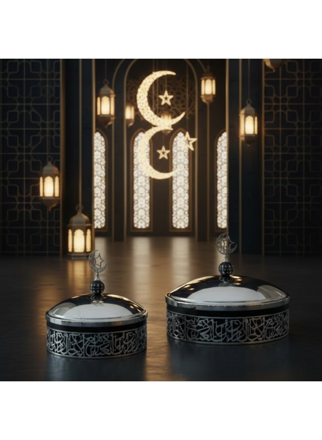 Eva Luxurious Ramadan Serving Boxes with Lid and Islamic Patterns - Image 1